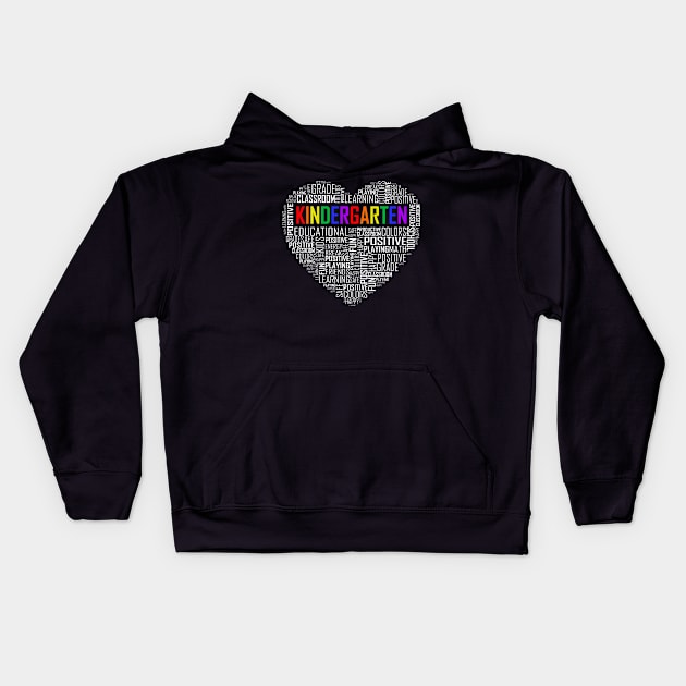 Kindergarten Heart Kids Hoodie by LetsBeginDesigns